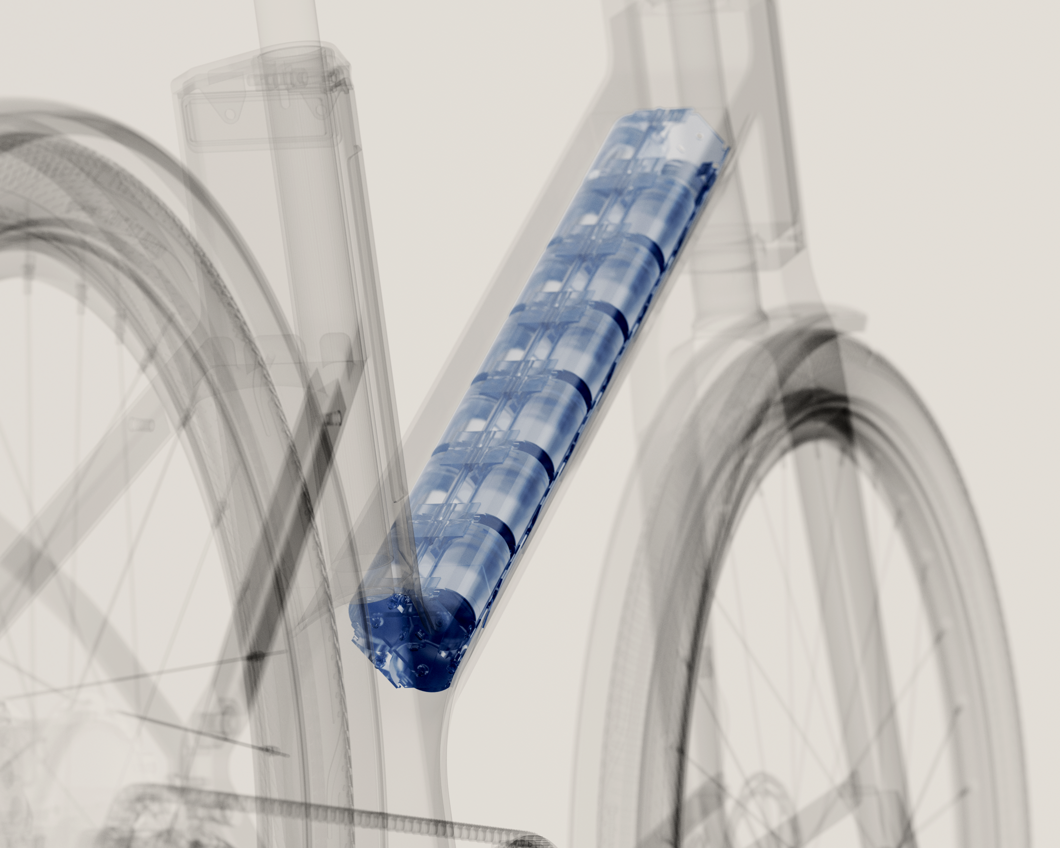 Schéma vélo Anod intégrant des supercondensateurs hybrides S.A.F.E. dans le cadre