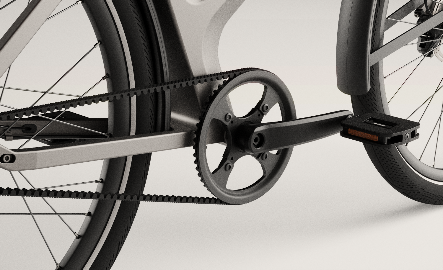pédalier vélo anod hybrid avec courroie 